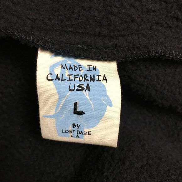 Lost Daze Skull Dove Zip Hoodie Black Large Silk Sleeves Embroidery - Picture 7 of 7